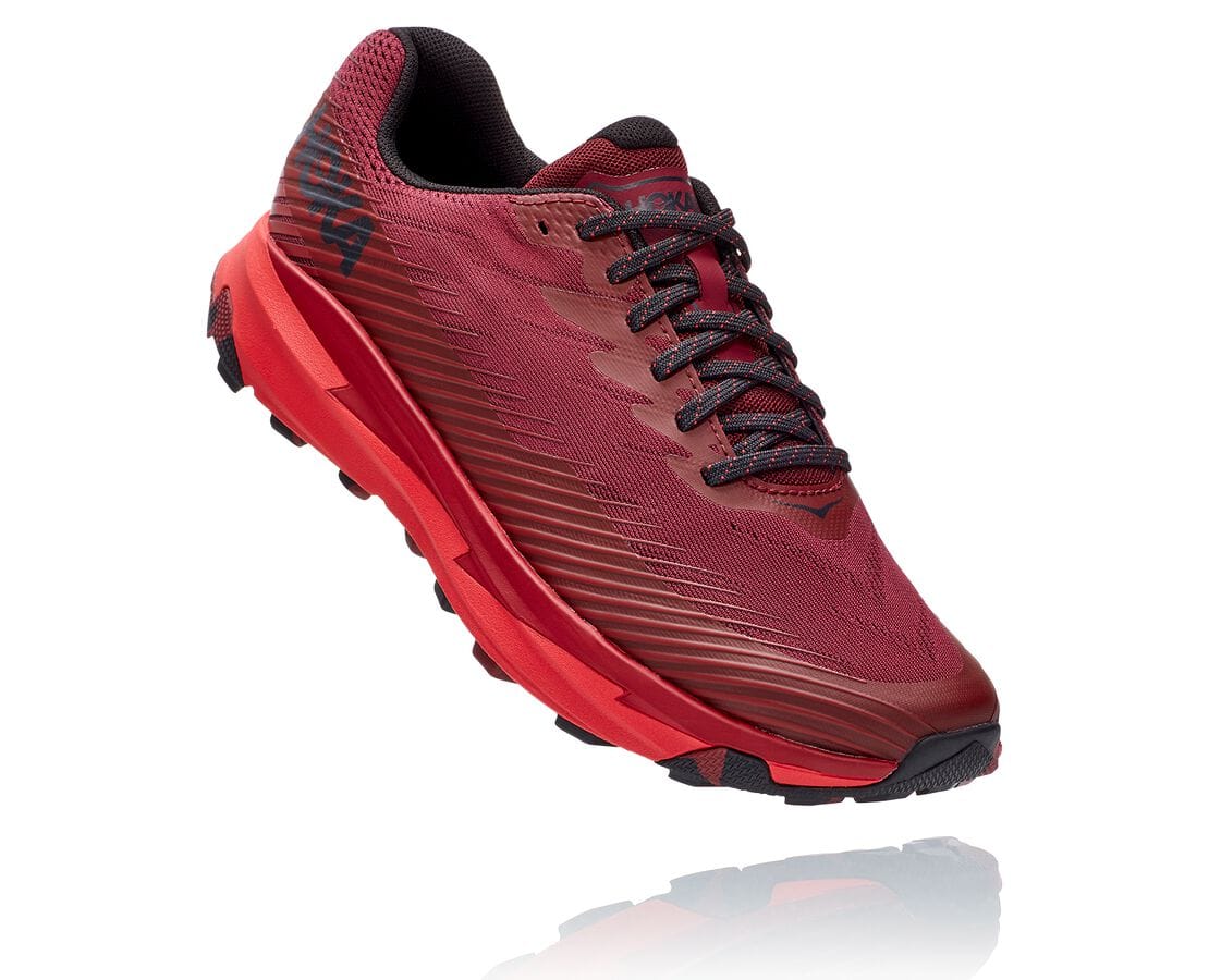 Hoka One One Torrent 2 Férfi Túracipő Sötét Barna / Piros [MZIHB-7394]